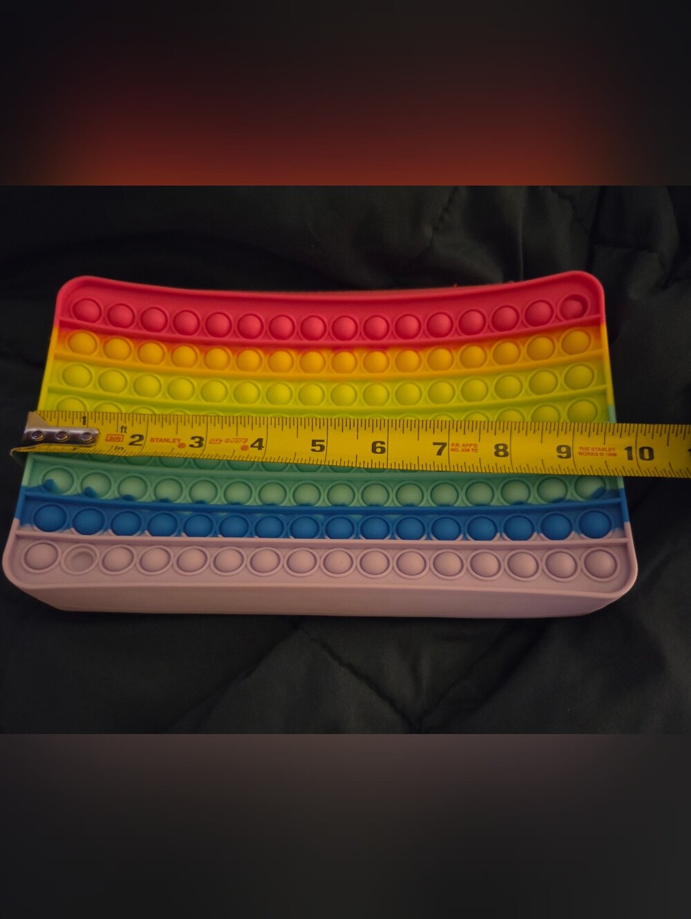 Pencil Soft Case Rainbow Pop It Fidget Sensory  NWT